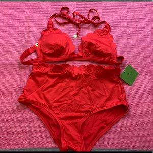 Kate Spade Red two piece swimsuit